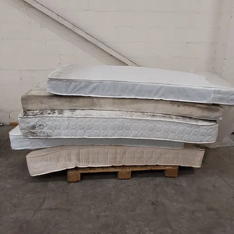 5 X ASSORTED MATTRESSES. SIZES, BRANDS AND CONDITIONS VARY