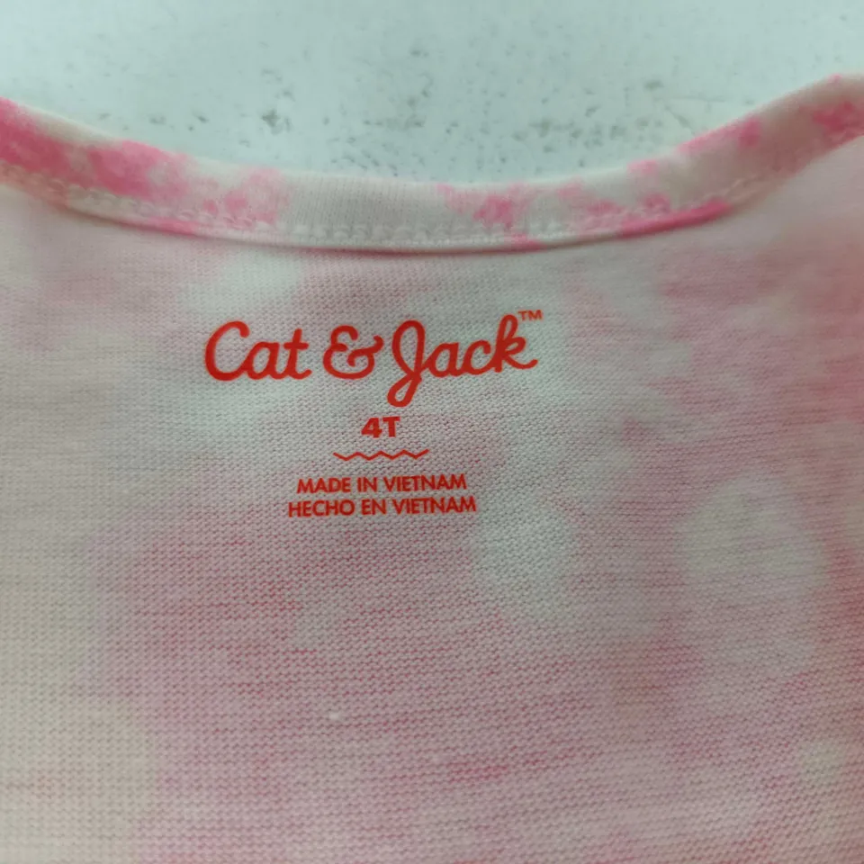 CAT & JACK DRESS – GIRLS' TIE-DYE PINK/PEACH, UK 4-5 (US 4T)