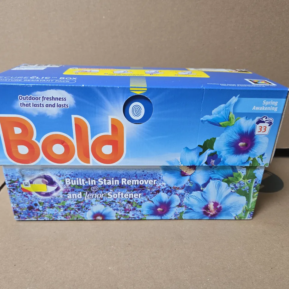 BOLD LAUNDRY DETERGENT BOX - BUILT-IN STAIN REMOVER & LENOR SOFTENER