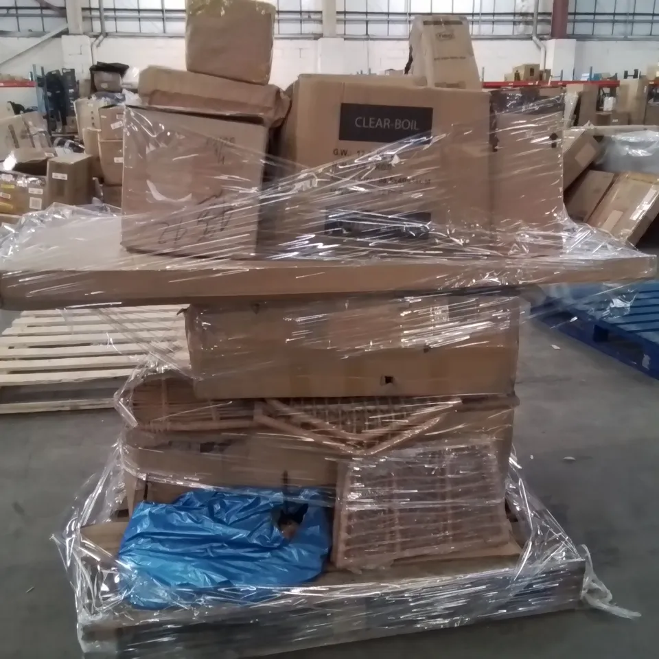PALLET CONTAINING HOUSEHOLD ELECTRICAL ITEMS SUCH AS FANS EGG TIMERS