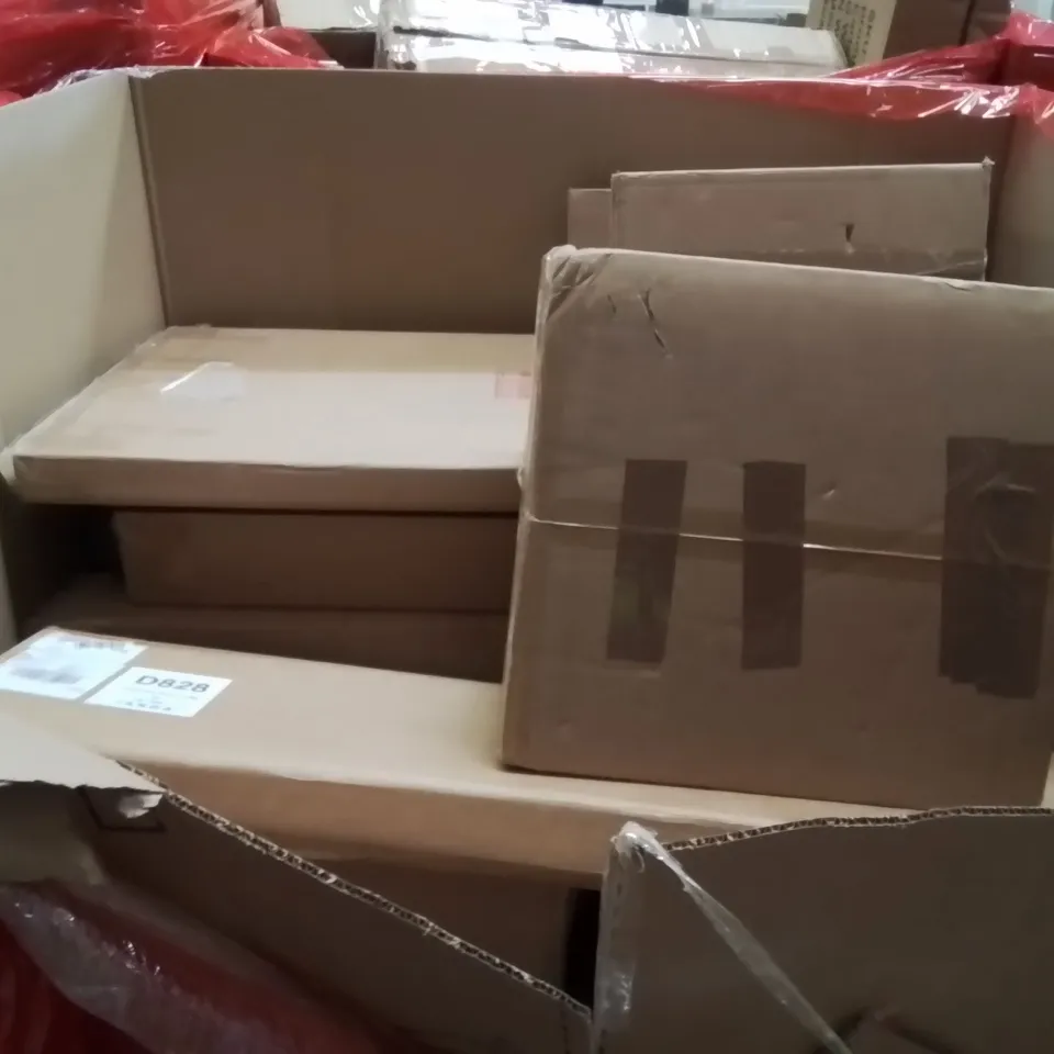 PALLET OF ASSORTED HOUSEHOLD GOODS AND PRODUCTS TO INCLUDE;AREA RUG,COOKER HOOD,FLOWER PROTECTORS 