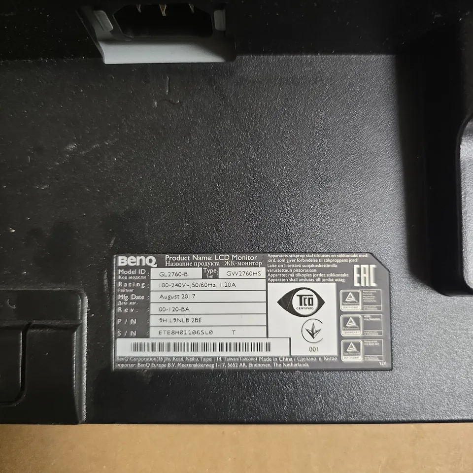BENQ LCD MONITOR GL2760-B (GW2760HS)
