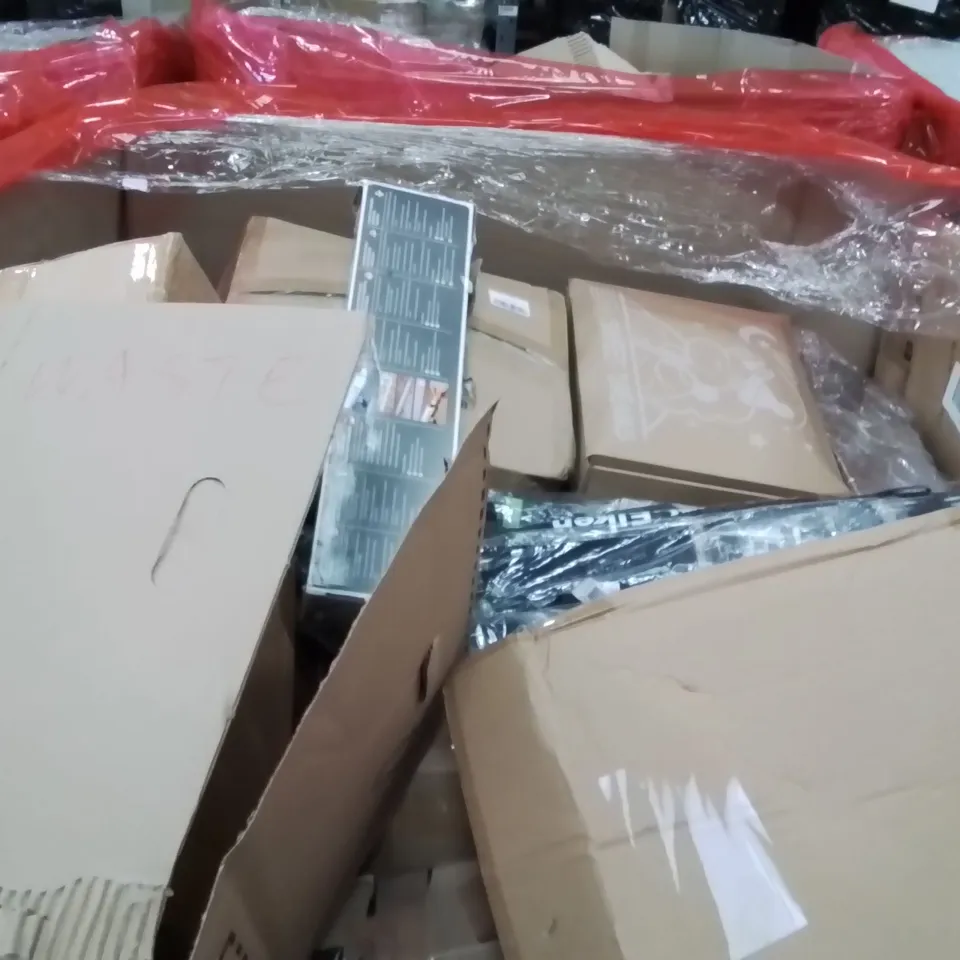 PALLET OF ASSORTED HOUSEHOLD GOODS AND PRODUCTS TO INCLUDE;GOVEE CEILING LIGHT,BED RAIL,WEIGHING SCALES