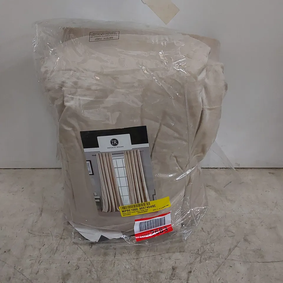 BAGGED HEAVY VELVET EYELET SHEER READY MADE CURTAINS // SIZE: 229 X 229cm