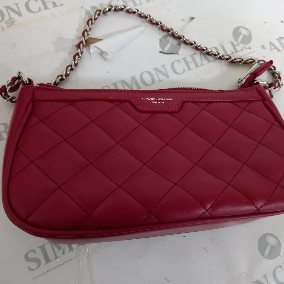 DAVID JONES RED STRAP HANDBAG 