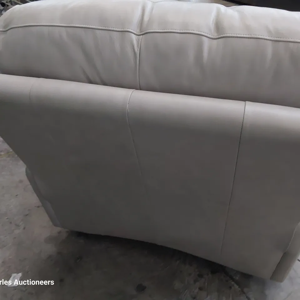 QUALITY BRITISH DESIGNER G PLAN SHALBOURNE POWER RECLINING EASY CHAIR REGENT DOVE LEATHER 