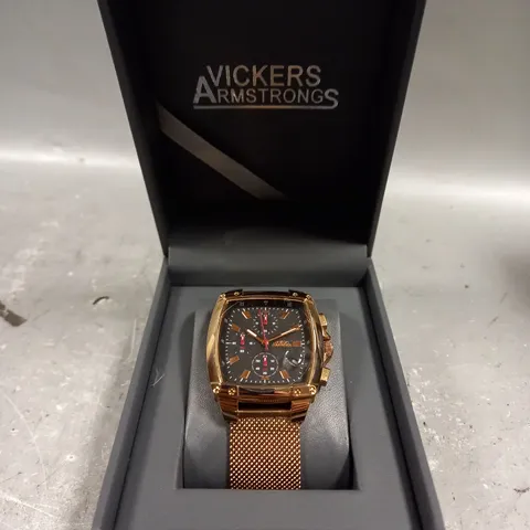 VICKERS ARMSTRONGS BEACON ROSE BLACK DIAL WATCH