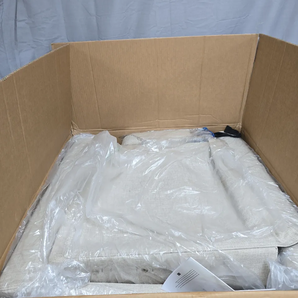 YAHEETECH ARMCHAIR – LIGHT GREY UPHOLSTERY, BOXED