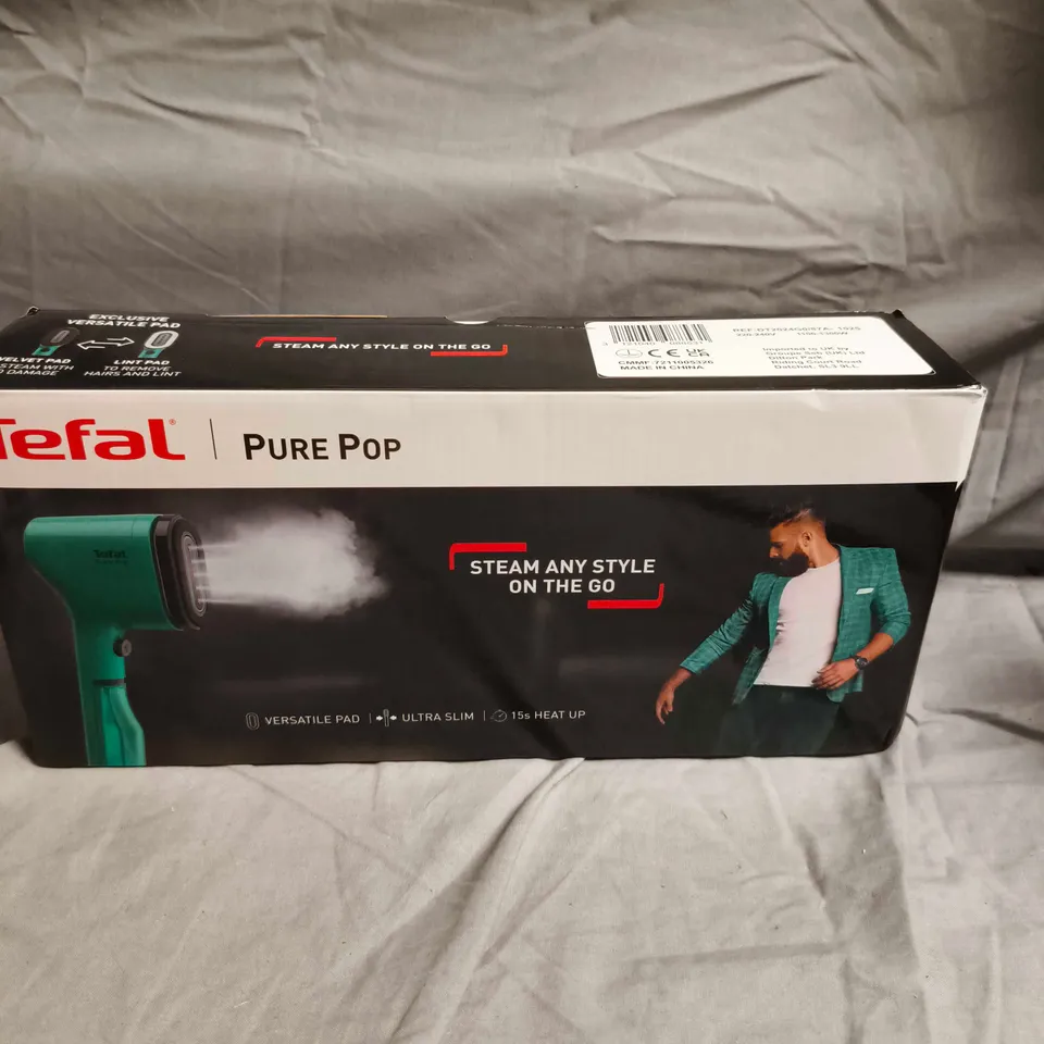 TEFAL PURE POP HANDHELD GARMENT STEAMER – TEAL