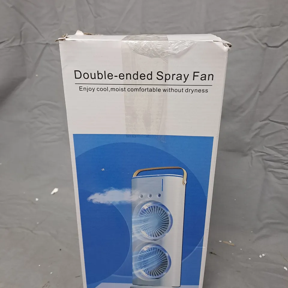 DOUBLE-ENDED SPRAY FAN – PORTABLE HUMIDIFYING TOWER FAN (BOXED)