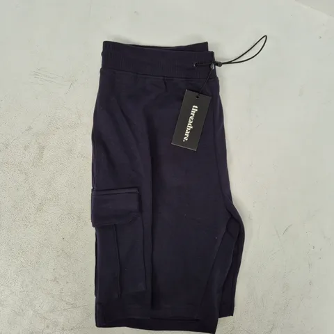THREADBARE MEN'S FLEECE SHORTS IN NAVY SIZE MEDIUM