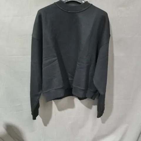 DESTRUCTIVE CROPPED SWEATSHIRT – BLACK, XS