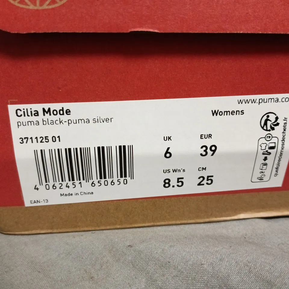 PUMA CILIA MODE WOMEN’S TRAINERS – BLACK, UK 6 (EU 39)