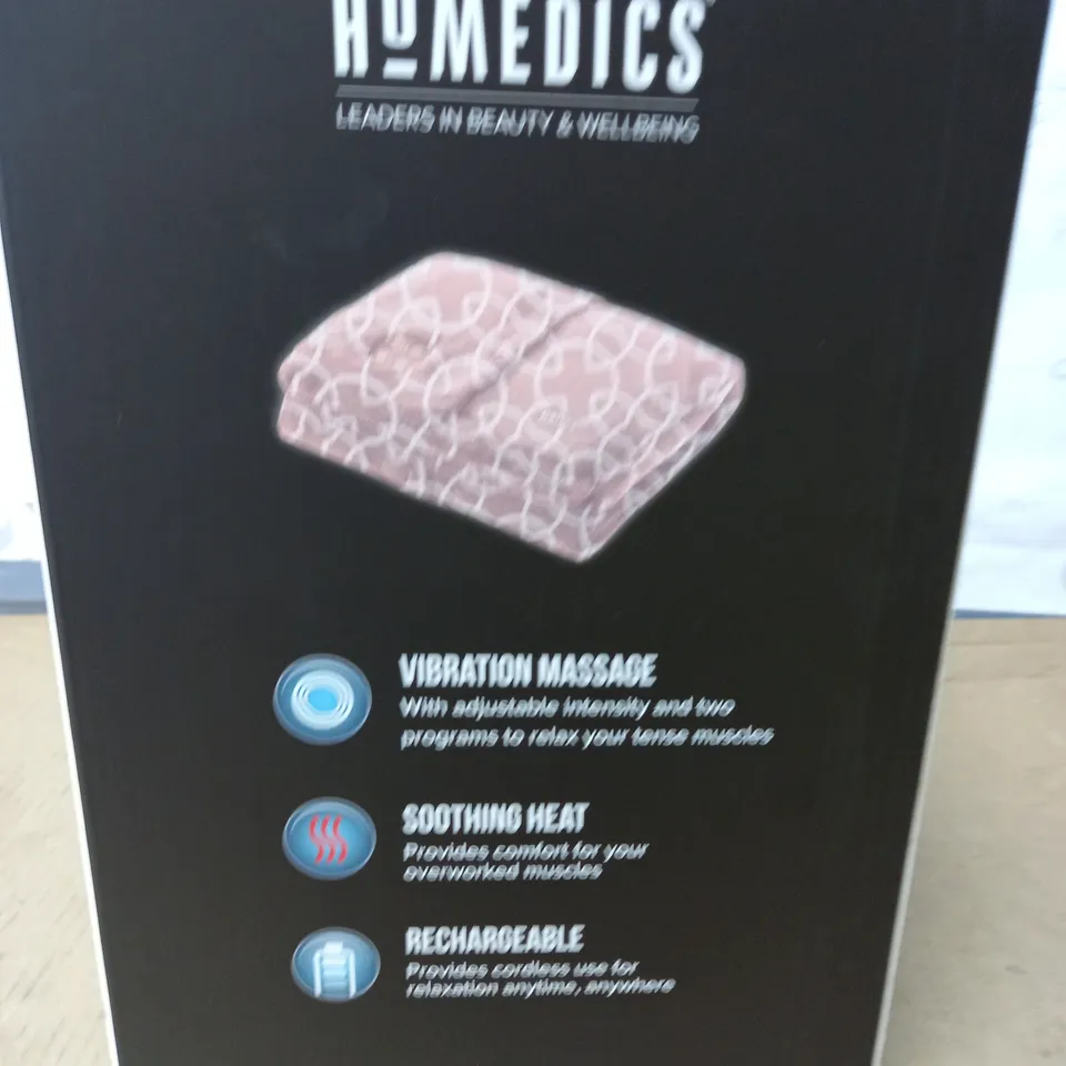 BOXED AS NEW HOMEDICS COMFORT PRO TRANSFORM CORDLESS THROW WITH HEAT