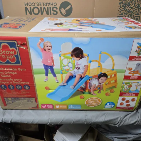 GROW'N UP CLIMB N SLIDE GYM - TODDLER PLAY SET (BOXED)