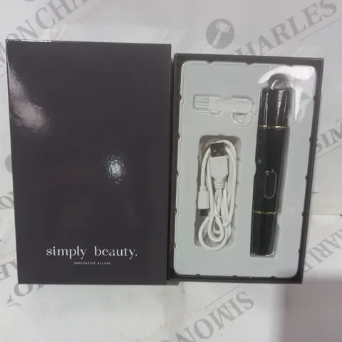 BOXED SIMPLY BEAUTY 2-IN-1 SUPER SMOOTH FACE & BROWS HAIR REMOVER IN BLACK
