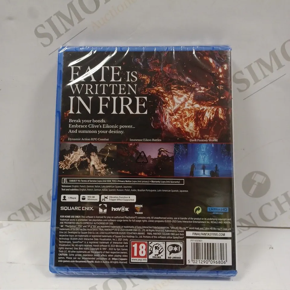 SEALED FINAL FANTASY XVI (PS5)