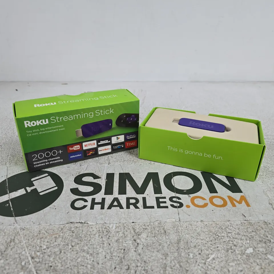 ROKU STREAMING STICK WITH PLUG AND REMOTE BOXED