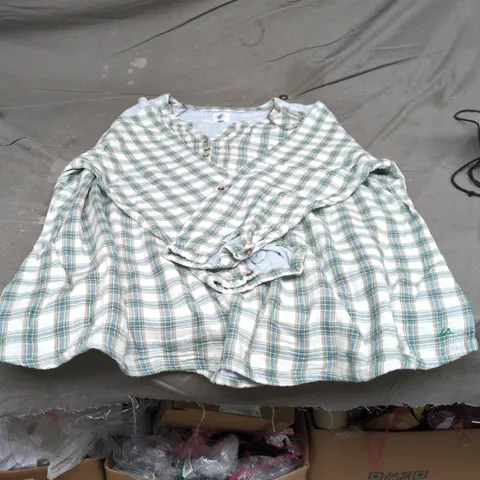 MANTARAY PLAID BUTTON-FRONT SHIRT – BLUE/GREEN