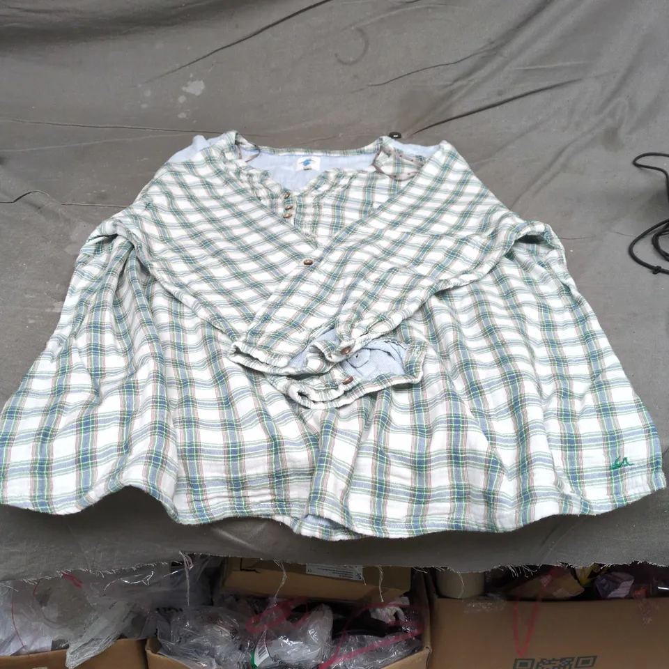 MANTARAY PLAID BUTTON-FRONT SHIRT – BLUE/GREEN