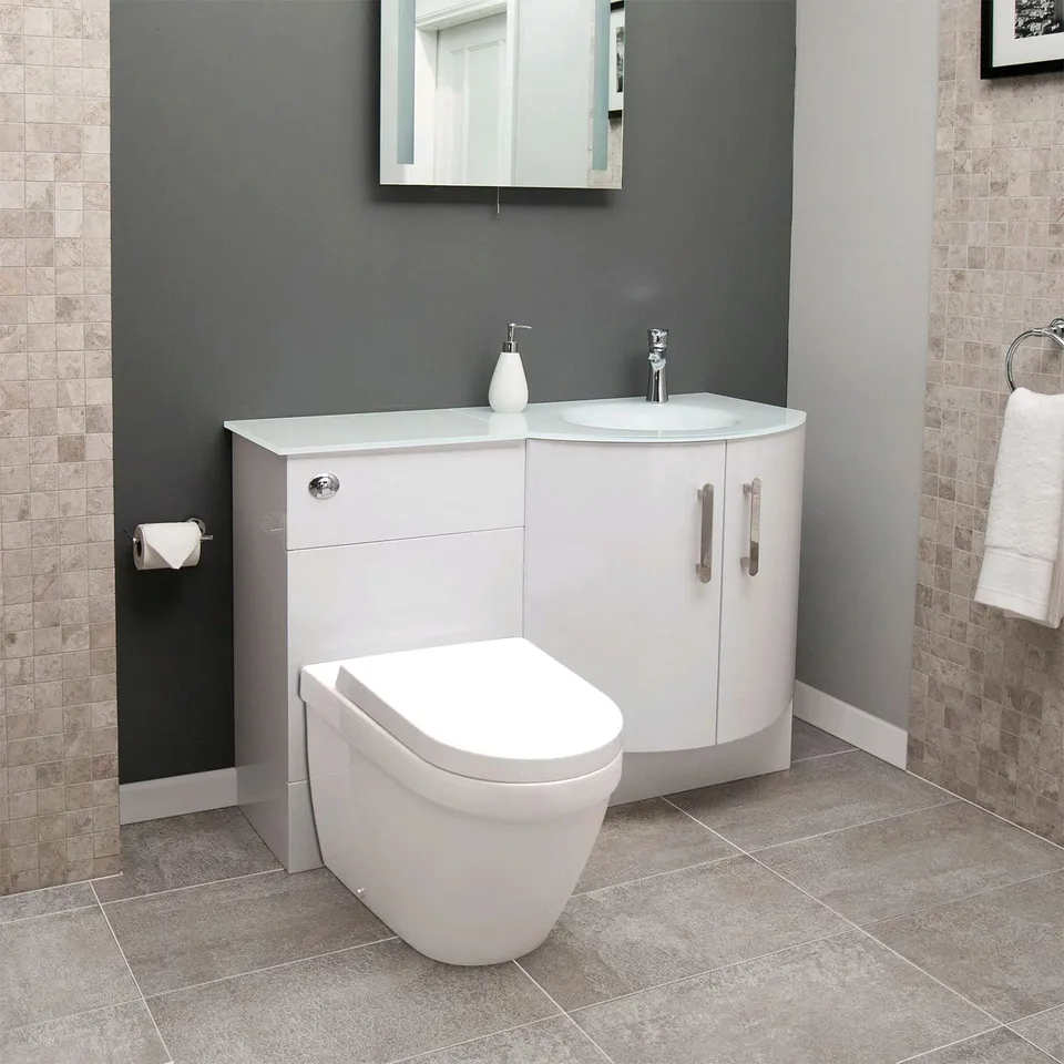 BOXED VIGO BOW FRONT RIGHT HAND WHITE BASIN 