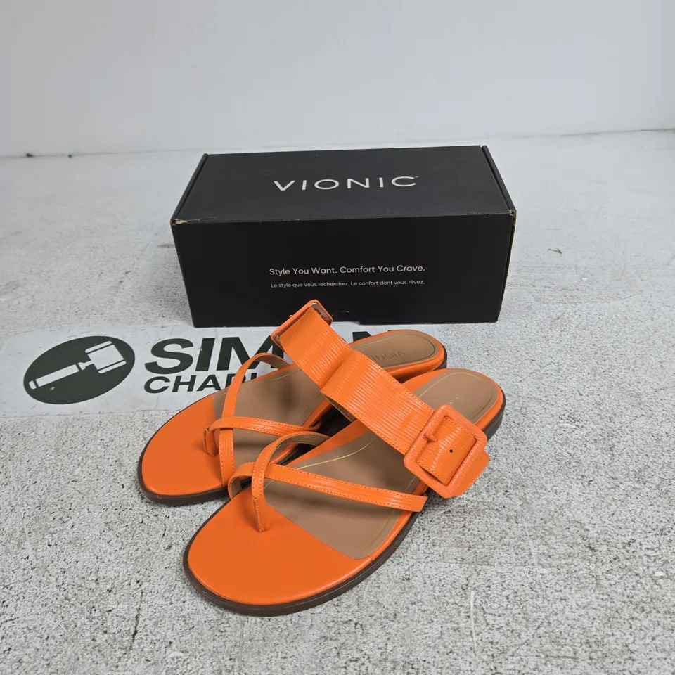 VIONIC WOMEN'S ORANGE SANDALS UK 6– BOXED