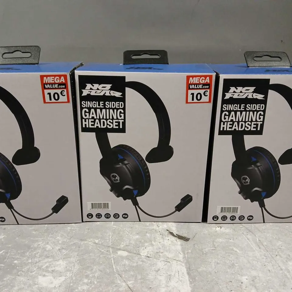 LOT OF 3 SEALED NO FEAR SINGLE SIDED GAMING HEADSETS