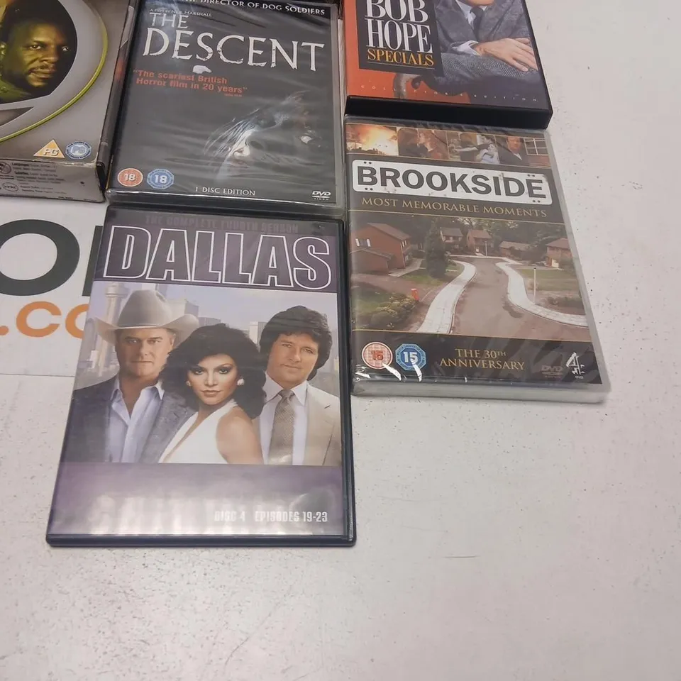 APPROXIMATELY 16 ASSORTEDS DVDS AND BOX SETS TO IINCLUDE; STAR TREK DS9, DALLAS, BROOKSIDE & MORE