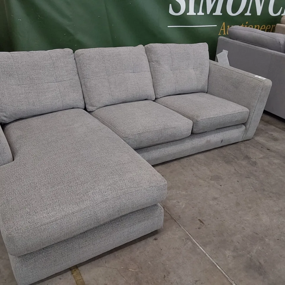 QUALITY BRITISH DESIGNER LOUNGE Co. CHAISE SOFA GREY FABRIC 