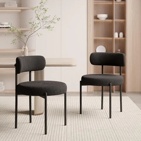 BOXED HAWTHYHOME DINING ROOM CHAIRS (SET OF 2) - BLACK (1 BOX)