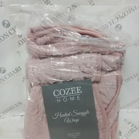 BOXED COZEE HOME FAUX FUR HEATED THROW PINK