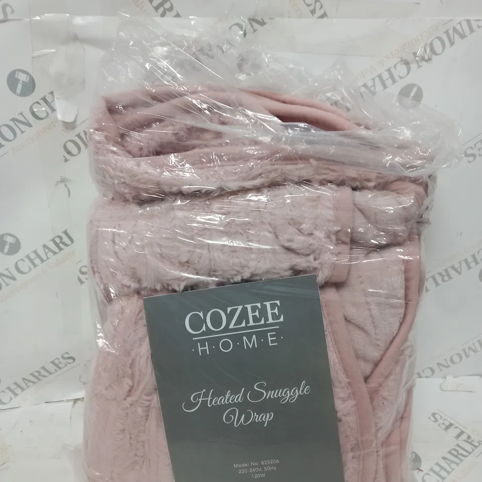 BOXED COZEE HOME FAUX FUR HEATED THROW PINK