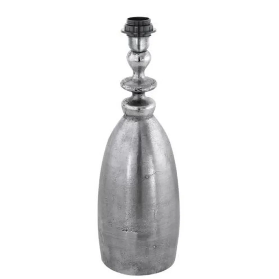 BOXED EGLO SAWRTY SILVER CAST ALUMINIUM LAMP BASE 48CM H X 17CM W X 17CM D