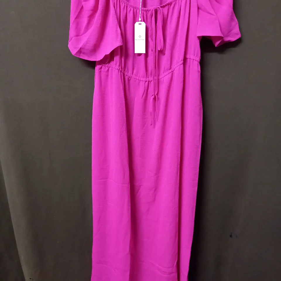 MAISON DE NIMES GYPSY DRESS IN HOT PINK - LARGE