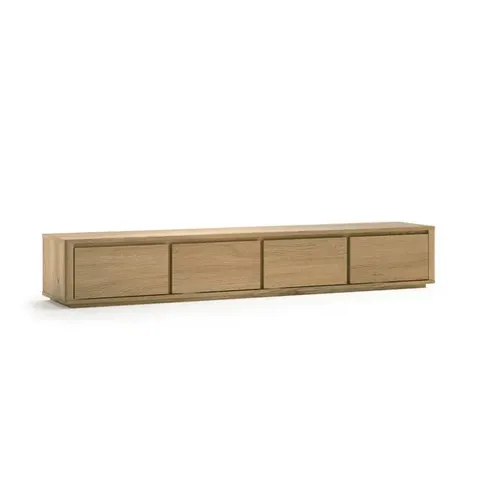 BOXED MALIK LOW SUPER WIDE LIGHT OAK TV UNIT FOR TVS UP TO 85" (1 BOX)