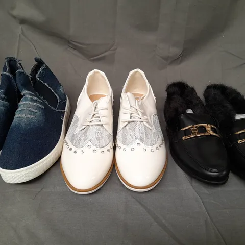 BOX OF APPROXIMATELY 15 ASSORTED PAIRS OF SHOES AND FOOTWEAR ITEMS IN VARIOUS STYLES AND SIZES TO INCLUDE KELSI, ETC