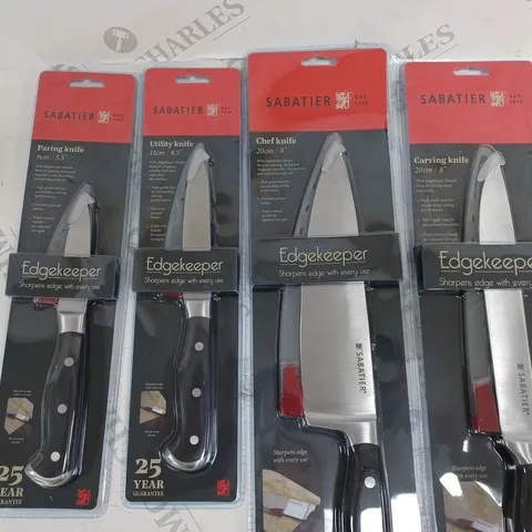 SABATIER 4 PIECE SET EDGEKEEPER SELF SHARPENING KNIVES