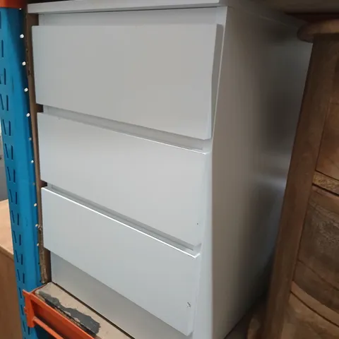 MARQITA 3 DRAWER BEDSIDE WHITE