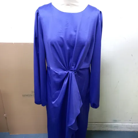 BIBA TWIST FRONT DRESS IN PURPLE SIZE 14