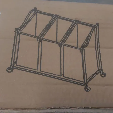 BOXED MEERVEIL LAUNDRY SORTER CART - BLACK