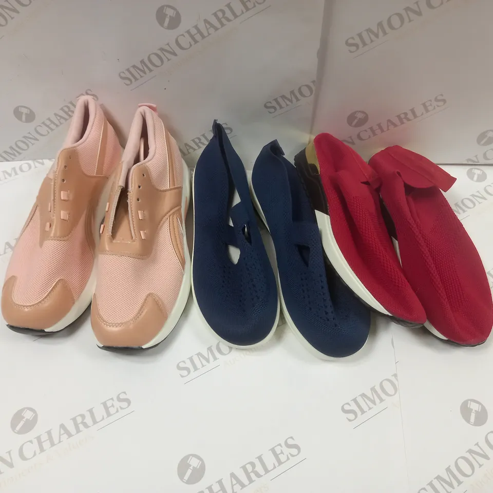 APPROXIMATELY 10 ASSORTED PAIRS OF SHOES IN VARIOUS STYLES & SIZES