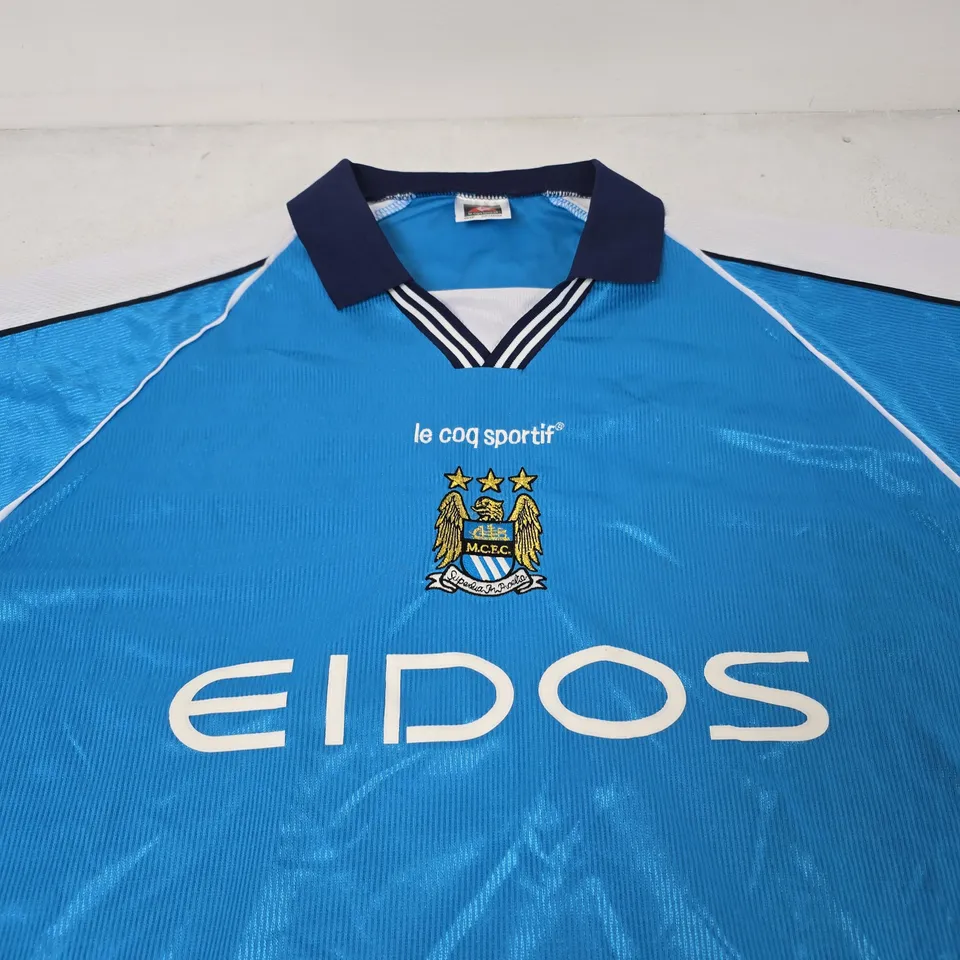 MANCHESTER CITY FC 2000/01 HOME SHIRT - HAALAND 15 - SIZE UNSPECIFIED