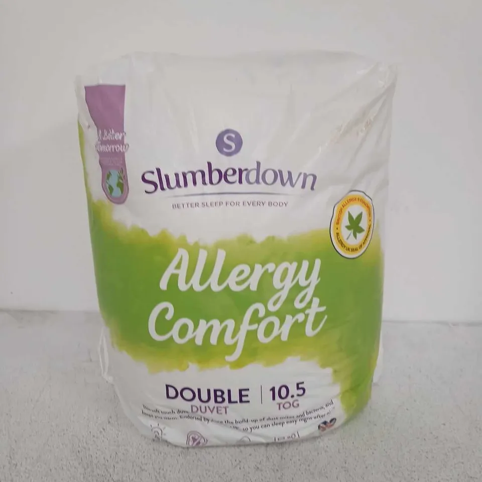 SLUMBERDOWN ALLERGY COMFORT DOUBLE DUVET – 10.5 TOG, IN PACKAGING