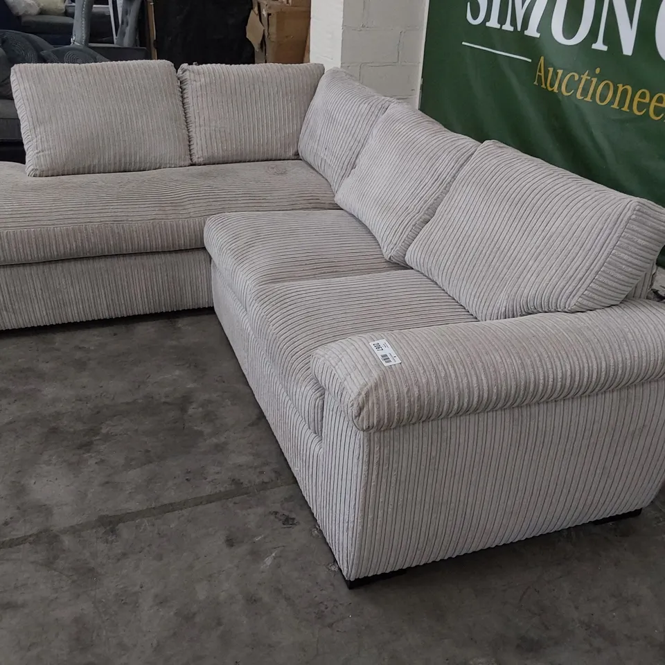 DESIGNER CORNER CHAISE SOFA NATURAL JUMBO CHORD 