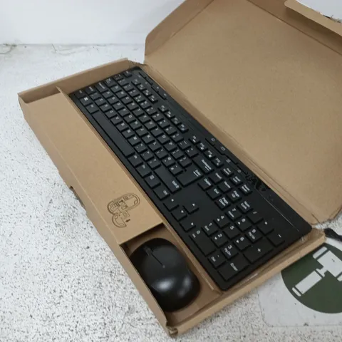 AMAZONBASICS FULL-SIZED WIRELESS KEYBOARD & MOUSE COMBO, UK LAYOUT, BLACK
