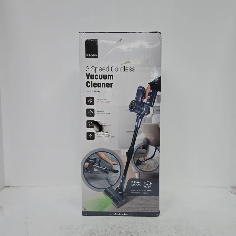 KEPLIN 3 SPEED CORDLESS VACUUM CLEANER BOXED