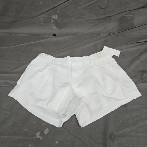 HOLLISTER LIVVY LOW RISE LINEN BLEND SHORT IN WHITE SIZE S