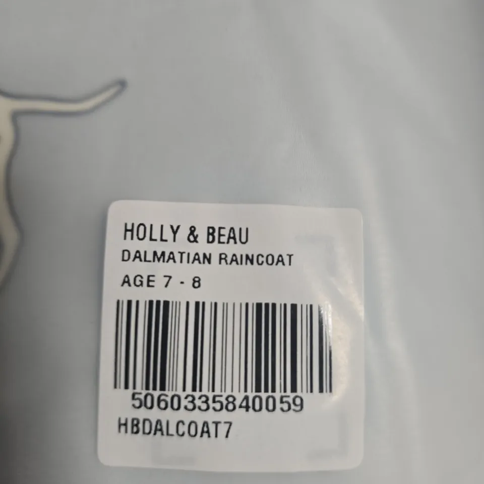 HOLLY & BEAU DALMATIAN RAINCOAT – KIDS' COLOUR CHANGING RAINCOAT, AGE 7-8