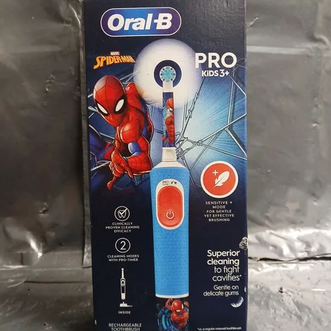 ORAL-B PRO KIDS 3+ SPIDER-MAN RECHARGEABLE ELECTRIC TOOTHBRUSH β BOXED