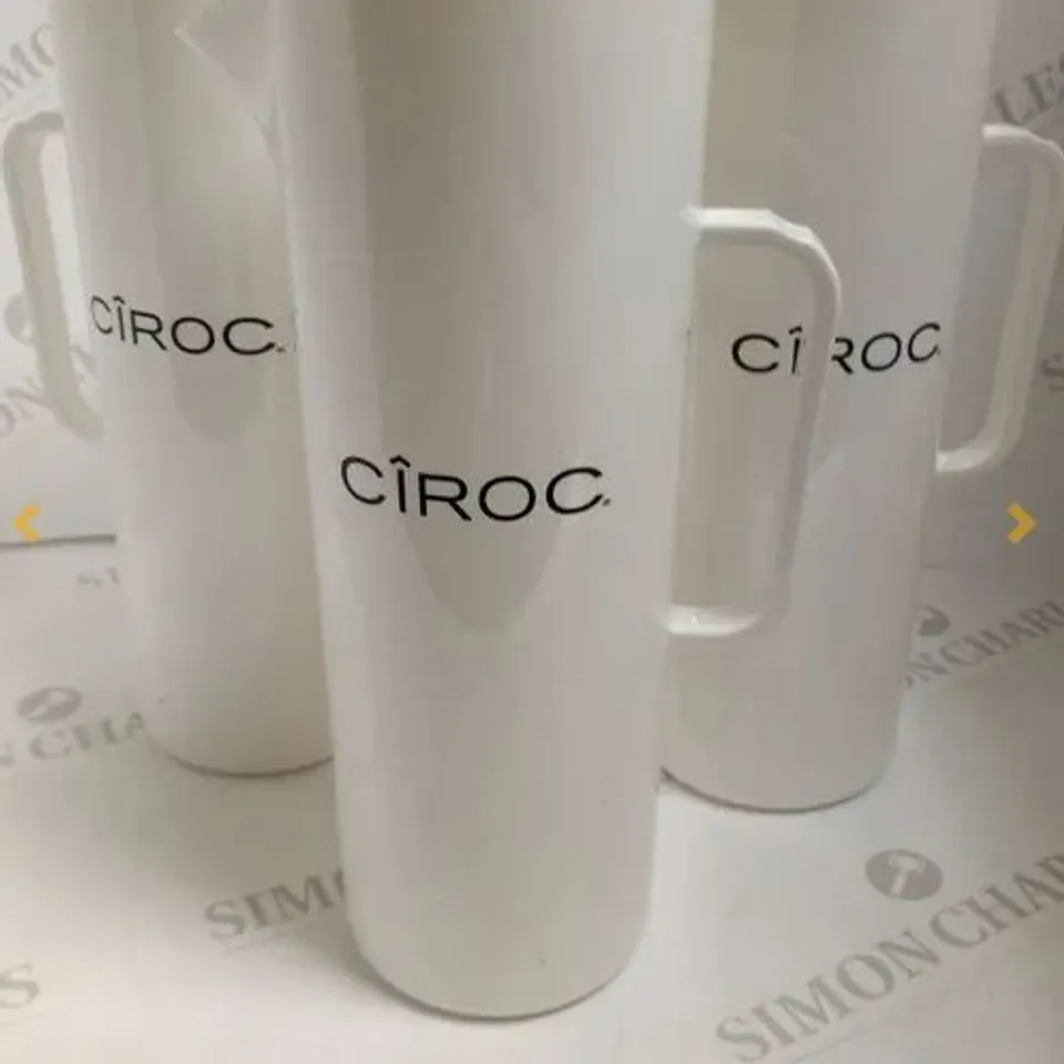 8 BRAND NEW CIROC WHITE ELITE 1.7 LITRE TALL JUGS(2 BOXES)